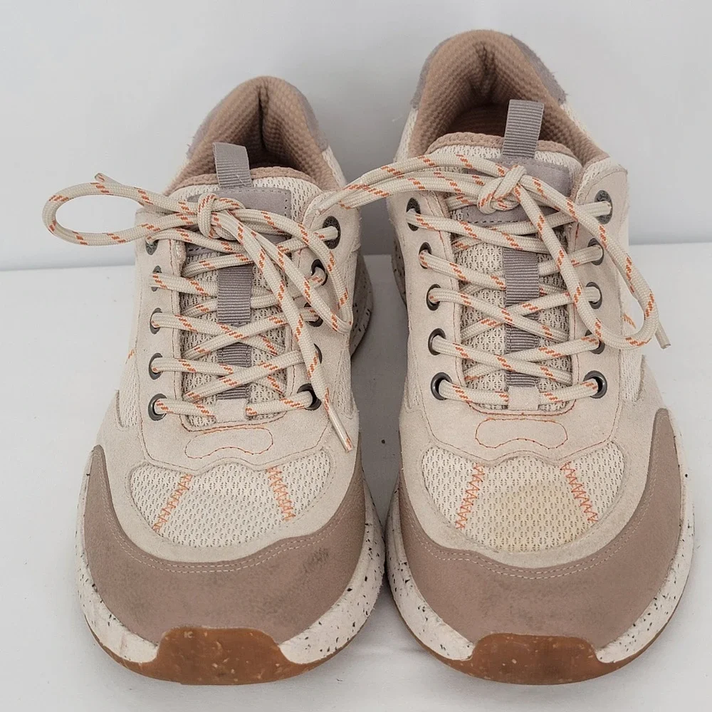 Taos Super Hiker Beige Tan Suede Mesh Walking Shoes Womens 10